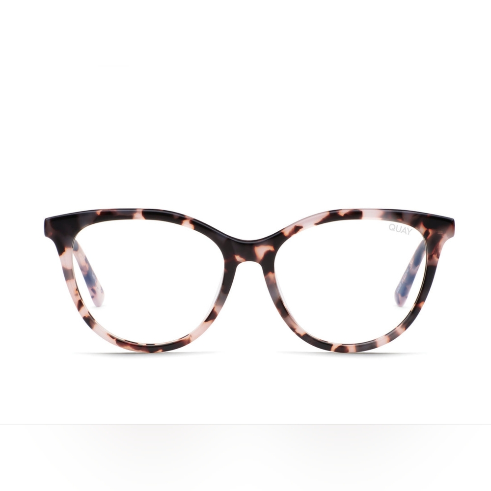 QUAY All Nighter Blue light Glasses with a milky tortoise frame. Never worn.